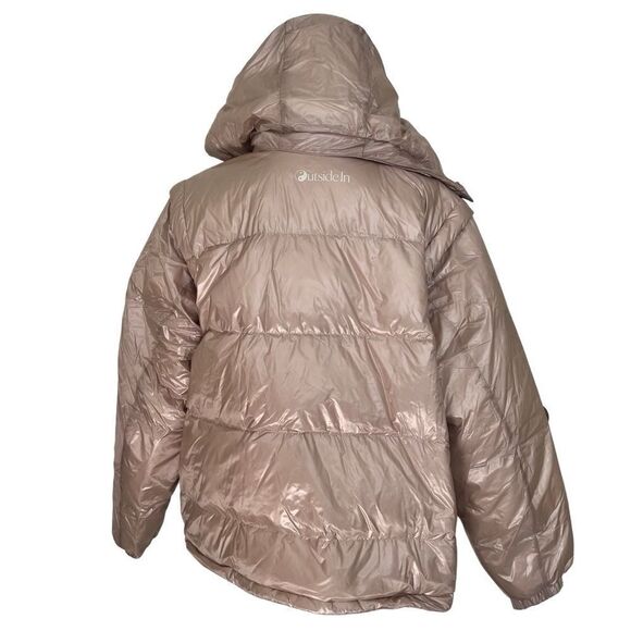 Madhappy x Columbia Nylon Puffer Women in Mauve Large NEW - Picture 2 of 13